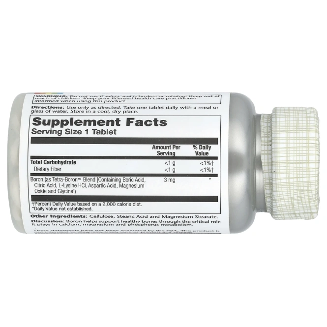 Solaray, Tetra-Boron®, 3 мг, 100 таблеток