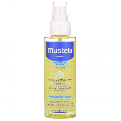Mustela, Baby Oil, 3.38 fl oz (100 ml)