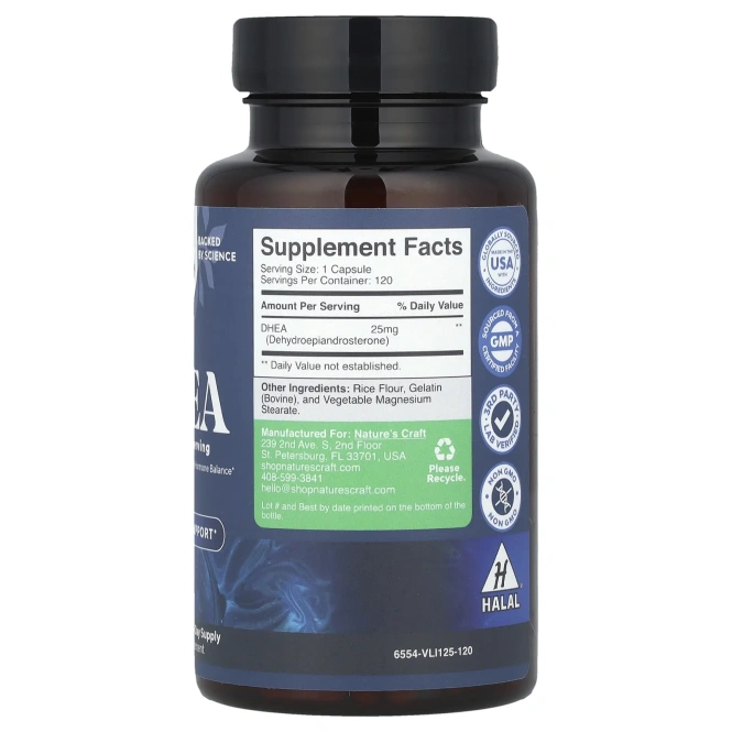 Nature's Craft, ДГЭА, 25 мг, 120 капсул