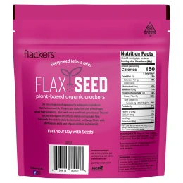 Flackers, крекеры из семян льна, розмарин, 142 г (5 унций)