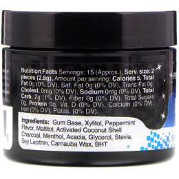 My Magic Mud, My Magic Gum with Xylitol and Activated Charcoal, Peppermint, 30 Pieces