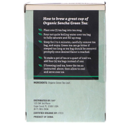 Dr. Mercola, Органический зеленый чай Сенча, Традиционный зеленый чай, 18 чайных пакетиков, 1,27 унц. (36 г)