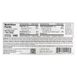 California GOLD Nutrition FOODS Snack Bars (Батончик из темного шоколада с орехами и морской солью), 12 батончиков 1,4 унц. (40 г каждый)