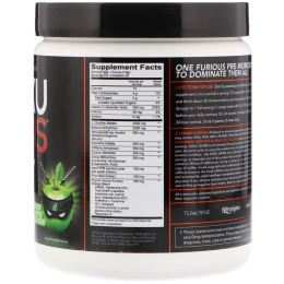 FURIOUS FORMULATIONS, Goku Gains порошок для приема перед тренировкой, зеленое яблоко, 280 г (9.9 oz)