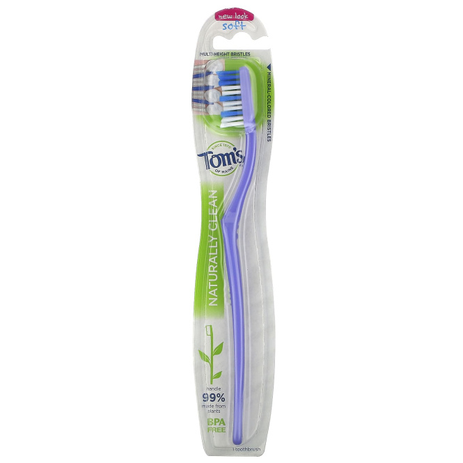 Tom's Of Maine, Naturally Clean зубная щетка Мягкая 1 шт