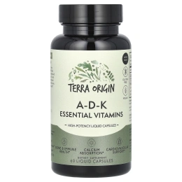 Terra Origin, ADK Essential Vitamins, 60 жидких капсул