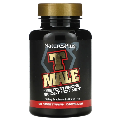 Nature's Plus, T Male, стимулятор тестостерона для мужчин, 60 капсул