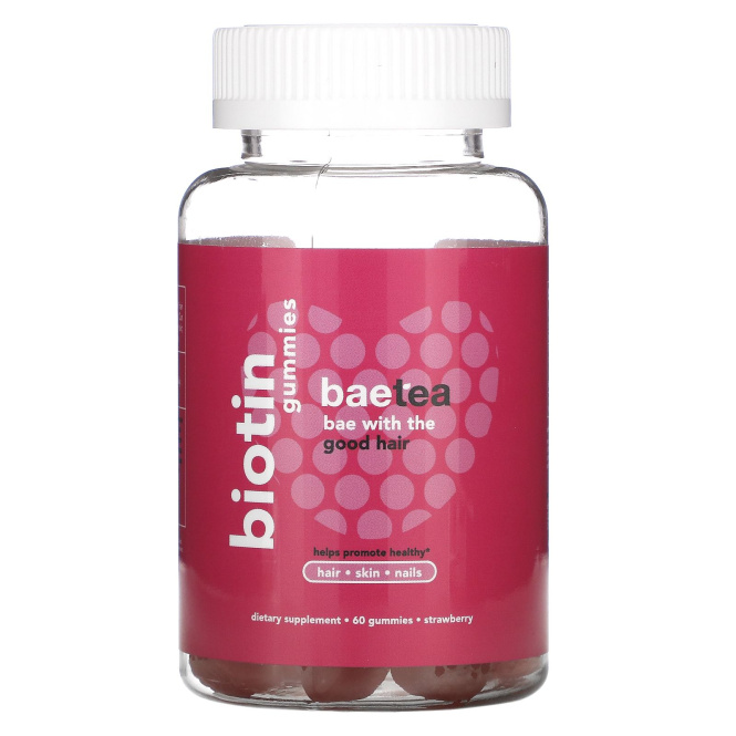 Baebody, Biotin Gummies, Strawberry, 60 Gummies