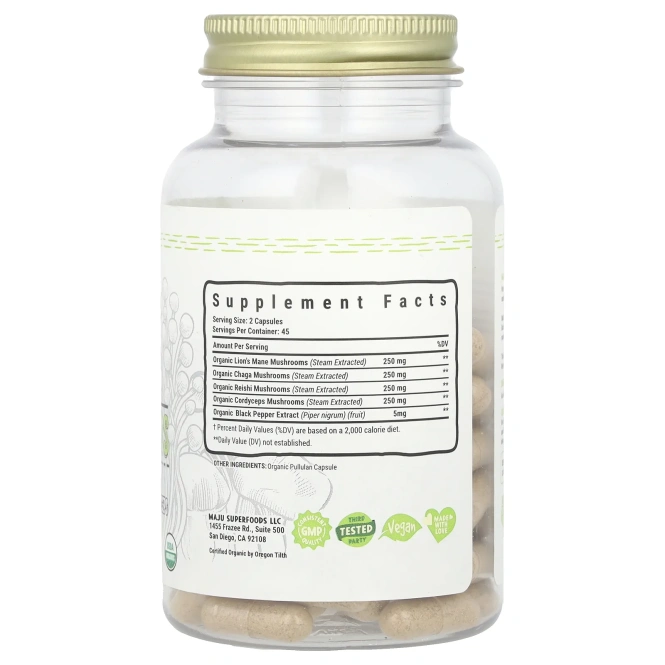 Maju Superfoods, Mental Mushrooms, 90 капсул