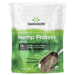 Swanson, Порошок из органического конопляного протеина, 425 г (15 унций)