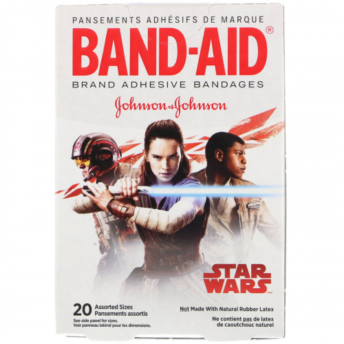 Band Aid, Adhesive Bandages, Star Wars, 20 Assorted Sizes