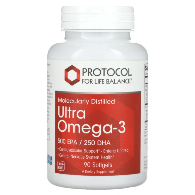 Protocol for Life Balance, Ультра Омега-3, 500 EPA / DHA 250 90 гелевых капсул