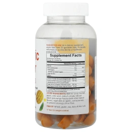 Micro Ingredients, жевательные таблетки с куркумой и имбирем, персик и манго, 120 жевательных таблеток