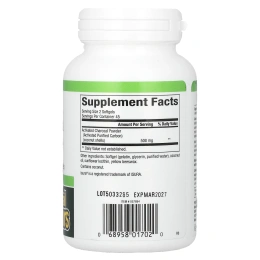 Natural Factors, Активированный уголь, 500 мг, 90 мягких таблеток