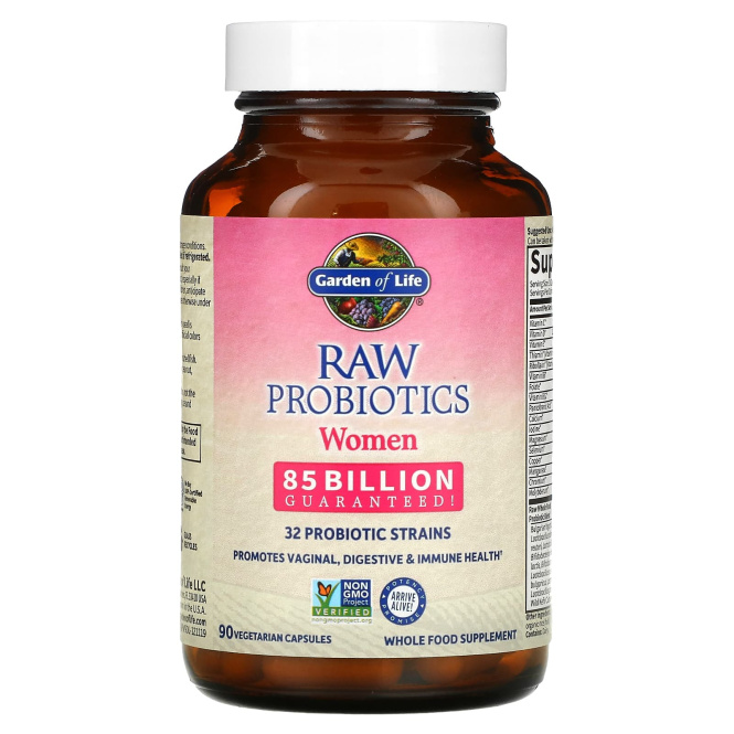 Garden of Life Probiotics RAW Женские Пробиотики, 90 веганских капсул
