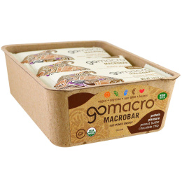 GoMacro, Макробатончик Macrobar, Белковое удовольствие, Арахисовое масло, миндальное масло, шоколадная крошка, 12 батончиков по 69 г (2.4 oz)