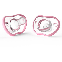 Nanobebe, Мягкая соска-пустышка, с 3 месяцев, розовая, 2 шт.