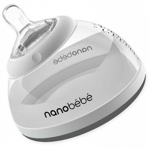 Nanobebe, Переходная бутылочка, этап 2, светло-серая, 1 шт., 8 унц. (240 мл)