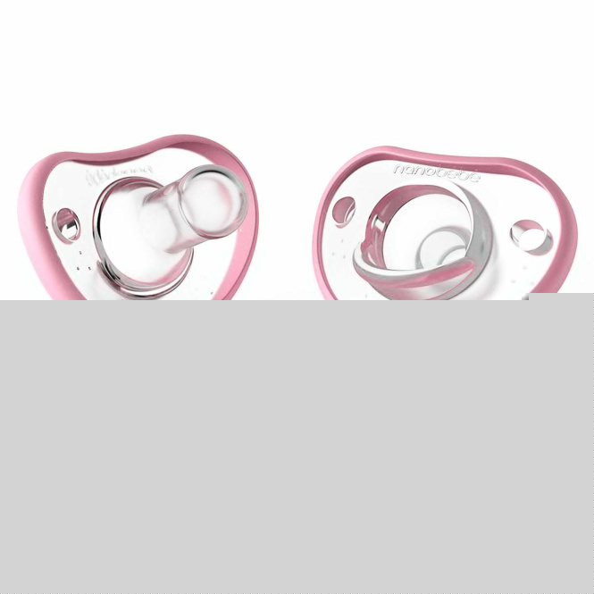 Nanobebe, Мягкая соска-пустышка, с 3 месяцев, розовая, 2 шт.