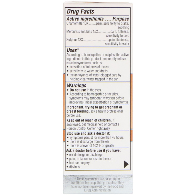 Similasan, Earache Relief, Ушные капли, 0.33 fl oz (10 ml)