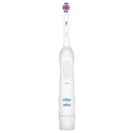 Oral-B, Oral-B 3D White Brilliance Whitening Battery, зубная щетка, белая, 1 зубная щетка