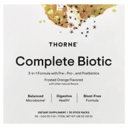 Thorne, Complete Biotic, апельсин в глазури, 30 пакетиков по 1 г (0,04 унции)
