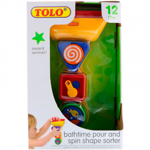 Tolo Toys, Bathtime Pour And Spin Shape Sorter, 12+ Months