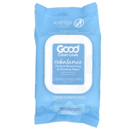 Good Clean Love, Rebalance, персональные увлажняющие и очищающие салфетки, без отдушек, 30 салфеток из лиоцелла