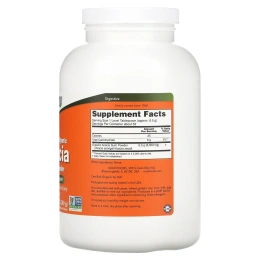 Now Foods, Сертифицированный органический порошок, клетчатка акации, 12 унций (340 г)