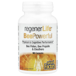 Natural Factors, RegenerLife®, BeePowerful, 90 капсул
