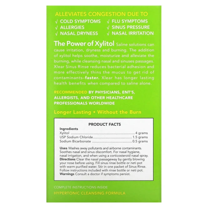 Xlear, Пакеты для полоскания пазух носа - Натуральные 50 шт
