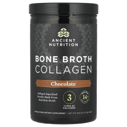 Dr. Axe / Ancient Nutrition, Коллаген костного бульона, шоколад, 18,6 унц. (528 г)