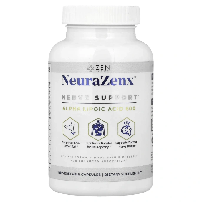 Zen Nutrients, NeuraZenx®, поддержка нервов, 120 растительных капсул