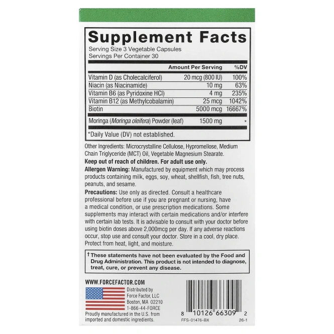 Force Factor, Modern Moringa™, 90 растительных капсул