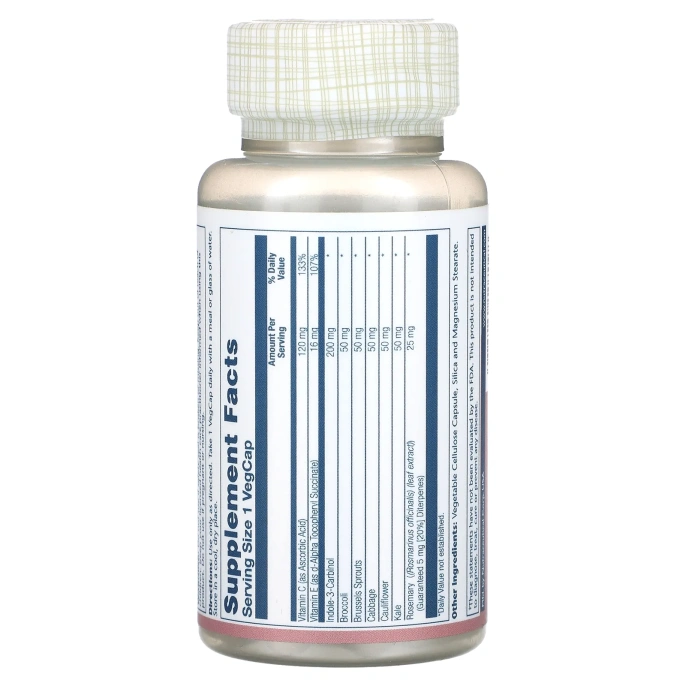 Solaray, Индол-3 Supreme, 200 мг, 30 вегетарианских капсул