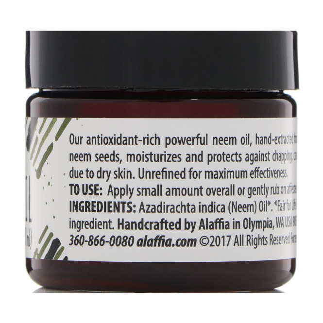 Alaffia, Масло Нима, Нерафинированное, 2 ж. унц.(59 мл)