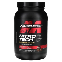 Muscletech, Performance Series, Nitro Tech, 100% Whey Gold (100% сыворотка), двойной шоколад, 1,02 кг (2,24 фунта)