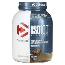 Dymatize Nutrition, ISO-100 гидролизированный, 100%-ный сывороточный изолят белка, мягкое брауни, 1,4 кг