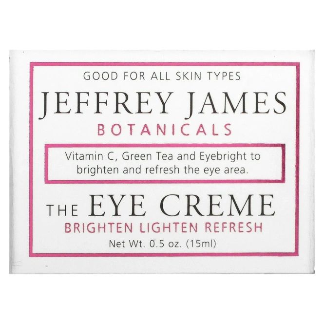 Jeffrey James Botanicals, Крем для кожи вокруг глаз, Яркость, легкость, свежесть, 0,5 унции (15 мл)