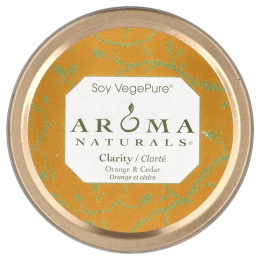 Aroma Naturals, Soy VegePure, свеча для поездок, апельсин и кедр, 2,8 унции (79,38 г)