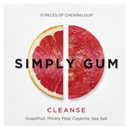 Simply Gum, Жевательная резинка, очищающее средство, грейпфрут, опунция, кайенский перец, морская соль`` 15 шт.