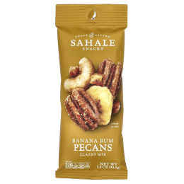 Sahale Snacks, глазированная смесь, со вкусом банана и рома, 9 пакетиков по 42,5 г (1,5 унции)