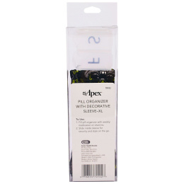 Apex, Органайзер для таблеток с декоративным чехлом, XL, 1 органайзер