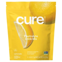 Cure Hydration, сбалансированная смесь электролитов, лимон, 14 отдельных пакетиков по 8,3 г (0,29 унции)