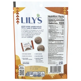 Lily's Sweets, Milk Chocolate Style, чашки с арахисовой пастой, без добавления сахара, 91 г (3,2 унции)