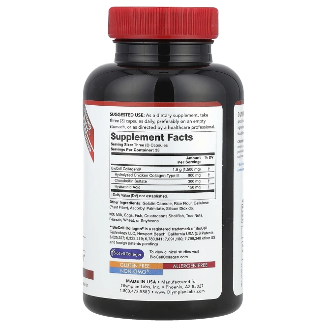 Olympian Labs, Коллаген BioCell, 100 капсул