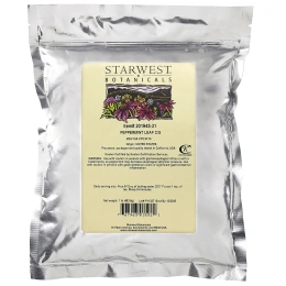 Starwest Botanicals, листья перечной мяты, нарезанные и просеянные, 453,6 г (1 фунт)