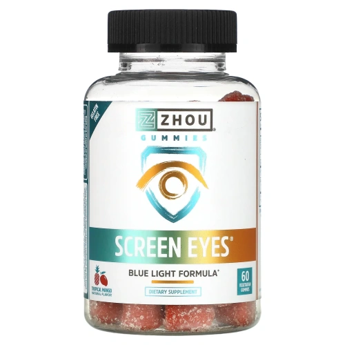 Zhou Nutrition, Screen Eyes Мармелад Тропический манго 60 мармеладок