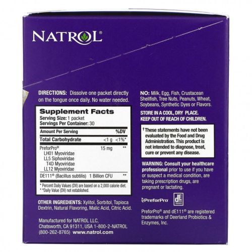 Natrol, Immune-Biotic, апельсин, 1 млрд КОЕ, 30 пакетиков