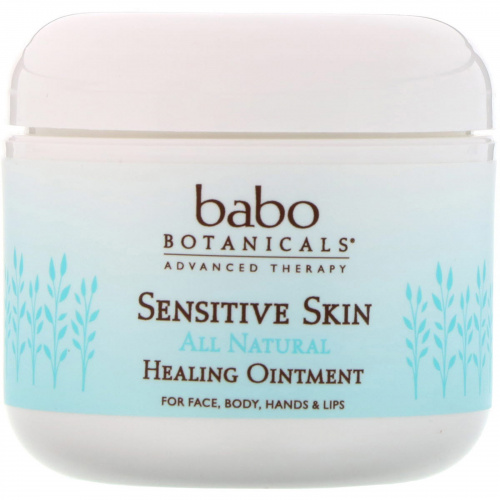 Babo Botanicals, Для чувствительной кожи, абсолютно натуральный продукт, лечебная мазь, 4 унц. (113 г.)